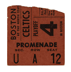 April 15, 1965 Boston Celtics (vs. Philadelphia 76ers) NBA Eastern Division Finals Game 7 Ticket Stub -  John Havlicek Steal