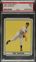 1941 R336 Play Ball #20 Red Ruffing PSA NM 7