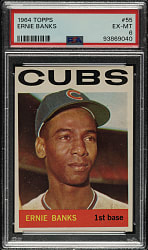 1964 Topps #55 Ernie Banks PSA EX-MT 6
