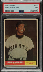 1961 Topps #417 Juan Marichal Rookie PSA NM 7