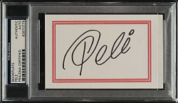 Pele Signed Bookplate - PSA/DNA