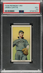 1909-1911 T206 White Border James LaFitte Southern Leaguer PSA VG+ 3.5