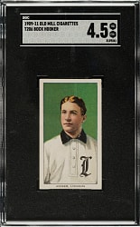 1909-1911 T206 White Border Bock Hooker Southern Leaguer SGC VG/EX+ 4.5 - Old Mill Back
