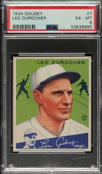 1934 R320 Goudey #7 Leo Durocher PSA EX-MT 6