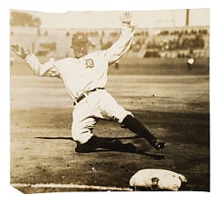 Circa 1915 Ty Cobb Sliding Original Photograph PSA/DNA Type I