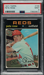 1971 Topps #100 Pete Rose PSA MINT 9