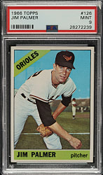 1966 Topps #126 Jim Palmer Rookie PSA MINT 9 - Highest Graded!