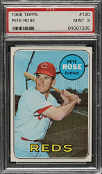 1969 Topps #120 Pete Rose PSA MINT 9