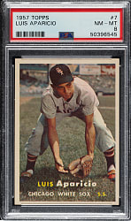 1957 Topps #7 Luis Aparicio PSA NM-MT 8