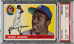 1955 Topps #47 Hank Aaron PSA NM-MT 8