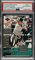 Signed 2004 Upper Deck National Trading Card Day #UP-3 Ichiro Suzuki - PSA/DNA
