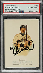 Signed 2006 Topps Allen & Ginter #200 Ichiro Suzuki - PSA/DNA