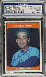 Signed 1985 TCMA Cy Young Award Winners Sandy Koufax - PSA/DNA