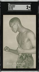 1940s Exhibits Boxing Ray Robinson Side View SGC GOOD 2