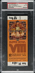 1974 Super Bowl VIII Full Proof Ticket PSA VG-EX 4 - MVP Larry Csonka