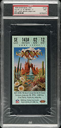 1996 Super Bowl XXX Ticket Stub PSA MINT 9 - Green Variation - MVP Larry Brown