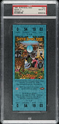 1998 Super Bowl XXXII Full Ticket PSA GEM MINT 10 - Blue Variation - MVP Terrell Davis