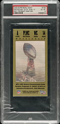 2002 Super Bowl XXXVI Ticket Stub PSA EX-MT 6 - Khaki Variation - MVP Tom Brady