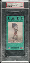 2002 Super Bowl XXXVI Ticket Stub PSA MINT 9 - Green Variation - MVP Tom Brady