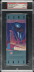 1983 Super Bowl XVII Full Ticket PSA NM-MT 8 - MVP John Riggins