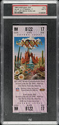1996 Super Bowl XXX Full Ticket PSA MINT 9 - Purple Variation - MVP Larry Brown
