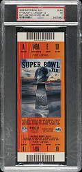 2009 Super Bowl XLIII Scan Ticket PSA NM 7 - Red Variation - MVP Santonio Holmes