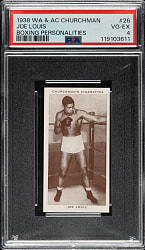 1938 W. A. & A. C. Churchman "Boxing Personalities" #26 Joe Louis PSA VG-EX 4