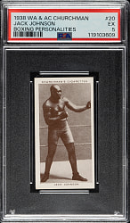 1938 W. A. & A. C. Churchman "Boxing Personalities" Jack Johnson PSA EX 5