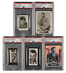 1931 to 2011 Josetti, Topps American Pie, and Salem Filmbilder Gary Cooper PSA-Graded Collection (5)