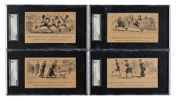 Circa 1880s Providence Furniture Company Trade Card SGC-Graded Collection (4)