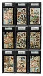 1893 K4 Arbuckle Coffee "History of Sports and Pastimes of all Nations" SGC-Graded Collection (9)