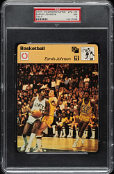 1977-1979 Sportscaster Italy Basketball #78-02 Magic Johnson Rookie PSA NM 7