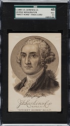1885 H603 J. D. Larkin & Co. Presidents George Washington SGC VG+ 45