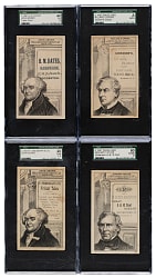 Circa 1880s U.S. Presidents SGC-Graded Collection (4): John Adams, Millard Filmore, and Zachary Taylor