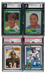 1987 to 1990 Topps and Score Football Complete Set Trio (3 Sets, 858 Cards)
