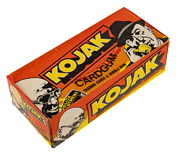 1975 Monty Gum "Kojak" Near-Complete Unopened Wax Box (47/48 Packs)