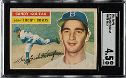 1956 Topps #79 Sandy Koufax White Back SGC VG/EX+ 4.5