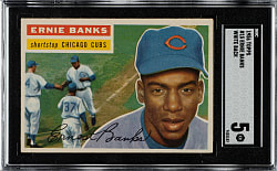 1956 Topps #15 Ernie Banks White Back SGC EX 5
