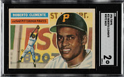 1956 Topps #33 Roberto Clemente White Back SGC GOOD 2