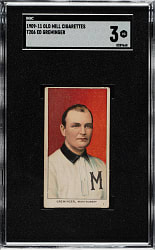 1909-1911 T206 White Border Ed Greminger Southern Leaguer SGC VG 3 - Old Mill Back