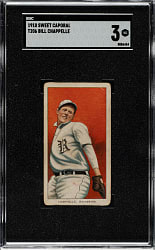 1909-1911 T206 White Border Bill Chappelle SGC VG 3