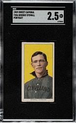 1909-1911 T206 White Border George Stovall Portrait SGC GOOD+ 2.5