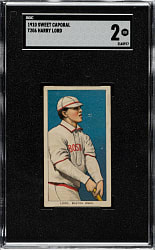 1909-1911 T206 White Border Harry Lord SGC GOOD 2