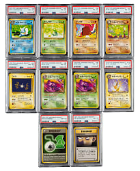 1997 Pokemon Japanese Rocket PSA NM-MT 8 Collection (10)