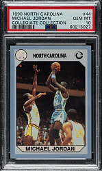 1990 North Carolina Collegiate Collection Basketball #44 Michael Jordan PSA GEM MINT 10