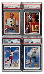 1993 Upper Deck Soccer Preview Honorary Captain PSA MINT 9 Complete Set (4)