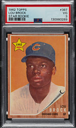 1962 Topps #387 Lou Brock Rookie PSA VG 3