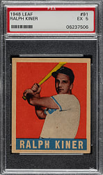 1948-1949 Leaf #91 Ralph Kiner Rookie PSA EX 5
