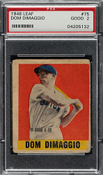 1948-1949 Leaf #75 Dom DiMaggio Short Print PSA GOOD 2