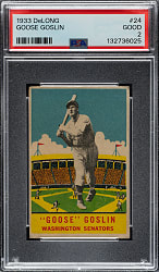 1933 R333 DeLong Gum #24 Goose Goslin PSA GOOD 2